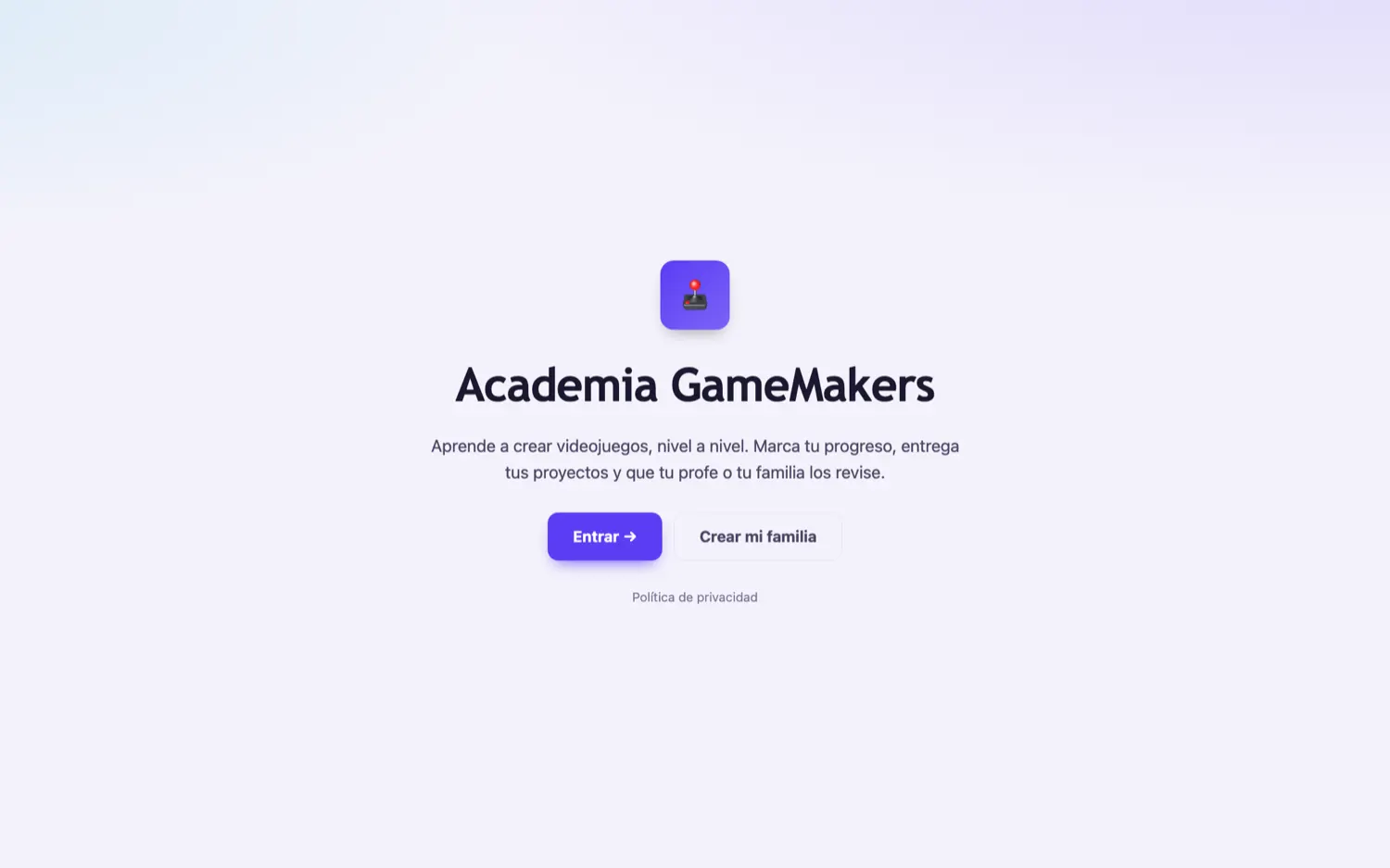 Academia GameMakers en escritorio