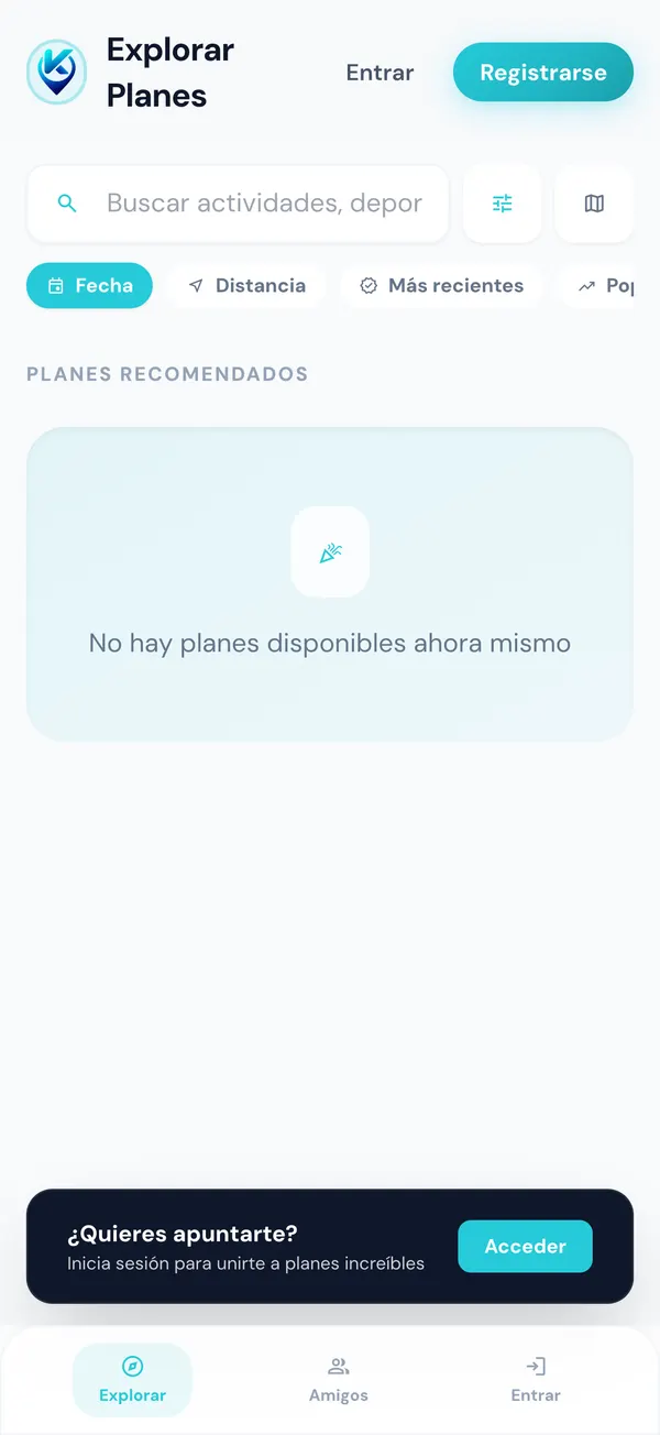 Kevento en móvil