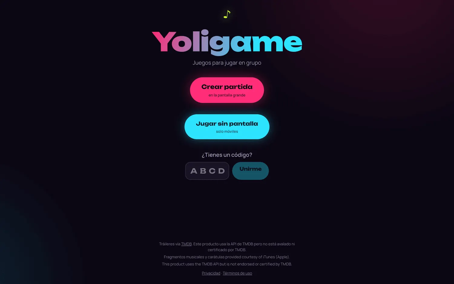 YoliGames en escritorio